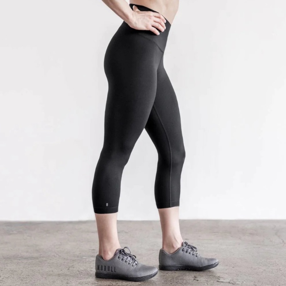 NOBULL Matte Black High Rise Crop Legging